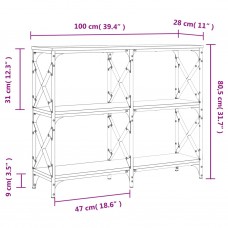 Konsoles galdiņš, ozolkoka, 100x28x80,5 cm, inženierijas koks