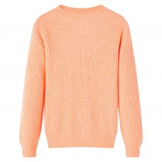 Bērnu džemperis, adīts, spilgti oranžs, 116