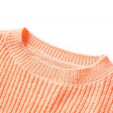 Bērnu džemperis, adīts, spilgti oranžs, 116