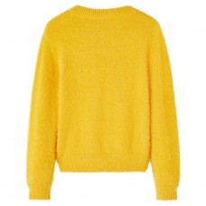 Bērnu džemperis, adīts, tumši dzeltenbrūns, 116
