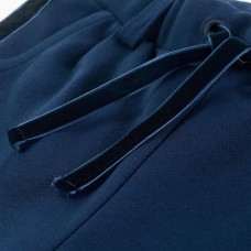 Bērnu bikses ar melnām svītrām sānos, tumši zilas, 128