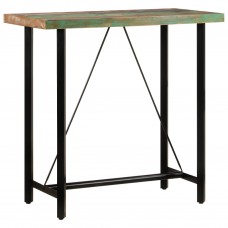 Bāra galds, 110x55x107 cm, pārstrādāts masīvkoks un dzelzs