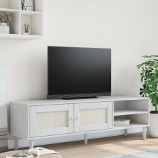 Tv skapītis senja, balts, 158x40x49cm cm, priedes masīvkoks