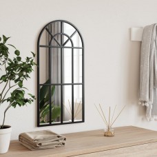 Sienas spogulis, melns, 30x60 cm, dzelzs