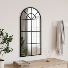 Sienas spogulis, melns, 40x80 cm, dzelzs