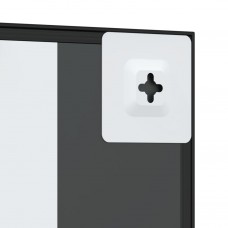 Sienas spogulis, melns, 30x30 cm, kvadrāta, dzelzs