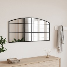 Sienas spogulis, melns, 100x50 cm, dzelzs