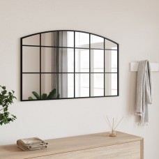 Sienas spogulis, melns, 100x60 cm, dzelzs