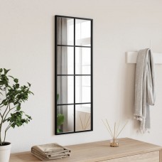 Sienas spogulis, melns, 30x80 cm, taisnstūra, dzelzs