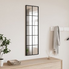 Sienas spogulis, melns, 30x100 cm, taisnstūra, dzelzs