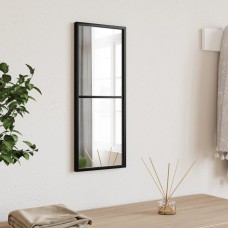 Sienas spogulis, melns, 20x50 cm, taisnstūra, dzelzs