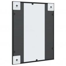 Sienas spogulis, melns, 40x50 cm, taisnstūra, dzelzs