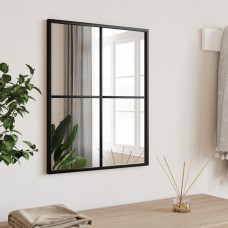 Sienas spogulis, melns, 40x50 cm, taisnstūra, dzelzs