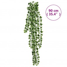 Mākslīgie augi, nokareni, 12 gab., 339 lapas, 90cm, zaļi, balti