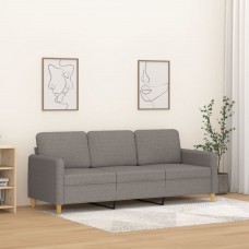 Trīsvietīgs dīvāns, pelēkbrūns audums, 180 cm