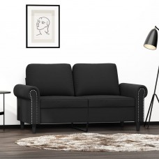 Divvietīgs dīvāns, melns, 120 cm, samts