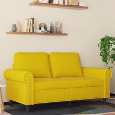 Divvietīgs dīvāns, dzeltens, 120 cm, samts