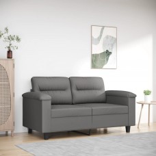 Divvietīgs dīvāns, 120 cm, tumši pelēks mikrošķiedras audums