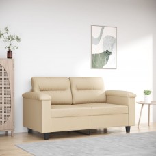Divvietīgs dīvāns, 120 cm, krēmkrāsas mikrošķiedras audums