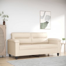 Divvietīgs dīvāns, 140 cm, bēšs mikrošķiedras audums