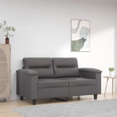 Divvietīgs dīvāns, pelēks, 120 cm, mākslīgā āda