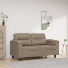 Divvietīgs dīvāns, kapučīno krāsa, 120 cm, mākslīgā āda