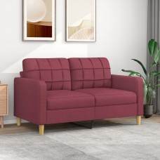 Divvietīgs dīvāns, vīnsarkans audums, 140 cm