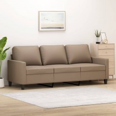 Trīsvietīgs dīvāns, kapučīno krāsa, 180 cm, mākslīgā āda