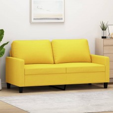 Divvietīgs dīvāns, gaiši dzeltens audums, 140 cm