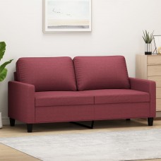 Divvietīgs dīvāns, vīnsarkans audums, 140 cm