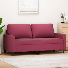 Divvietīgs dīvāns, vīnsarkans samts, 140 cm