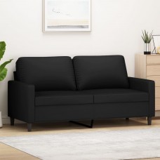 Divvietīgs dīvāns, melns, 140 cm, samts
