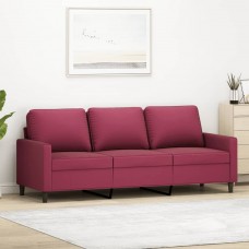 Trīsvietīgs dīvāns, vīnsarkans, 180 cm, samts