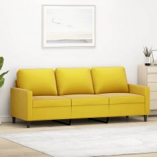 Trīsvietīgs dīvāns, dzeltens, 180 cm, samts