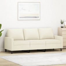 Trīsvietīgs dīvāns, krēmkrāsas, 180 cm, samts
