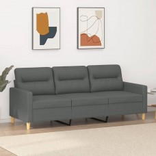 Trīsvietīgs dīvāns, tumši pelēks audums, 180 cm