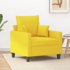 Atpūtas krēsls, 60 cm, gaiši dzeltens audums