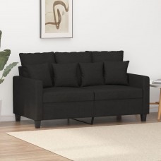 Divvietīgs dīvāns, melns audums, 120 cm