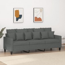 Trīsvietīgs dīvāns, tumši pelēks audums, 180 cm