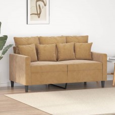 Divvietīgs dīvāns, brūns, 120 cm, samts