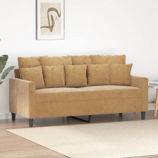 Divvietīgs dīvāns, brūns, 140 cm, samts