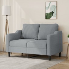 Divvietīgs dīvāns, gaiši pelēks, 120 cm, audums