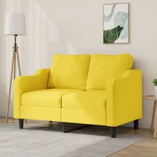 Divvietīgs dīvāns, gaiši dzeltens audums, 120 cm