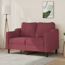 Divvietīgs dīvāns, vīnsarkans audums, 120 cm