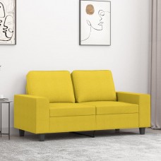 Divvietīgs dīvāns, gaiši dzeltens audums, 120 cm