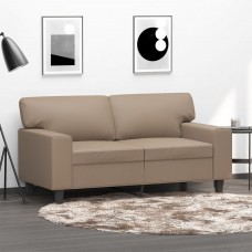 Divvietīgs dīvāns, kapučīno krāsa, 120 cm, mākslīgā āda