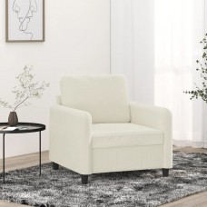 Atpūtas krēsls, krēmkrāsas, 60 cm, samts