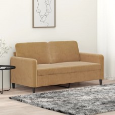 Divvietīgs dīvāns, brūns, 140 cm, samts