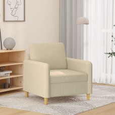 Atpūtas krēsls, krēmkrāsas, 60 cm, audums