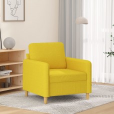 Atpūtas krēsls, 60 cm, gaiši dzeltens audums
